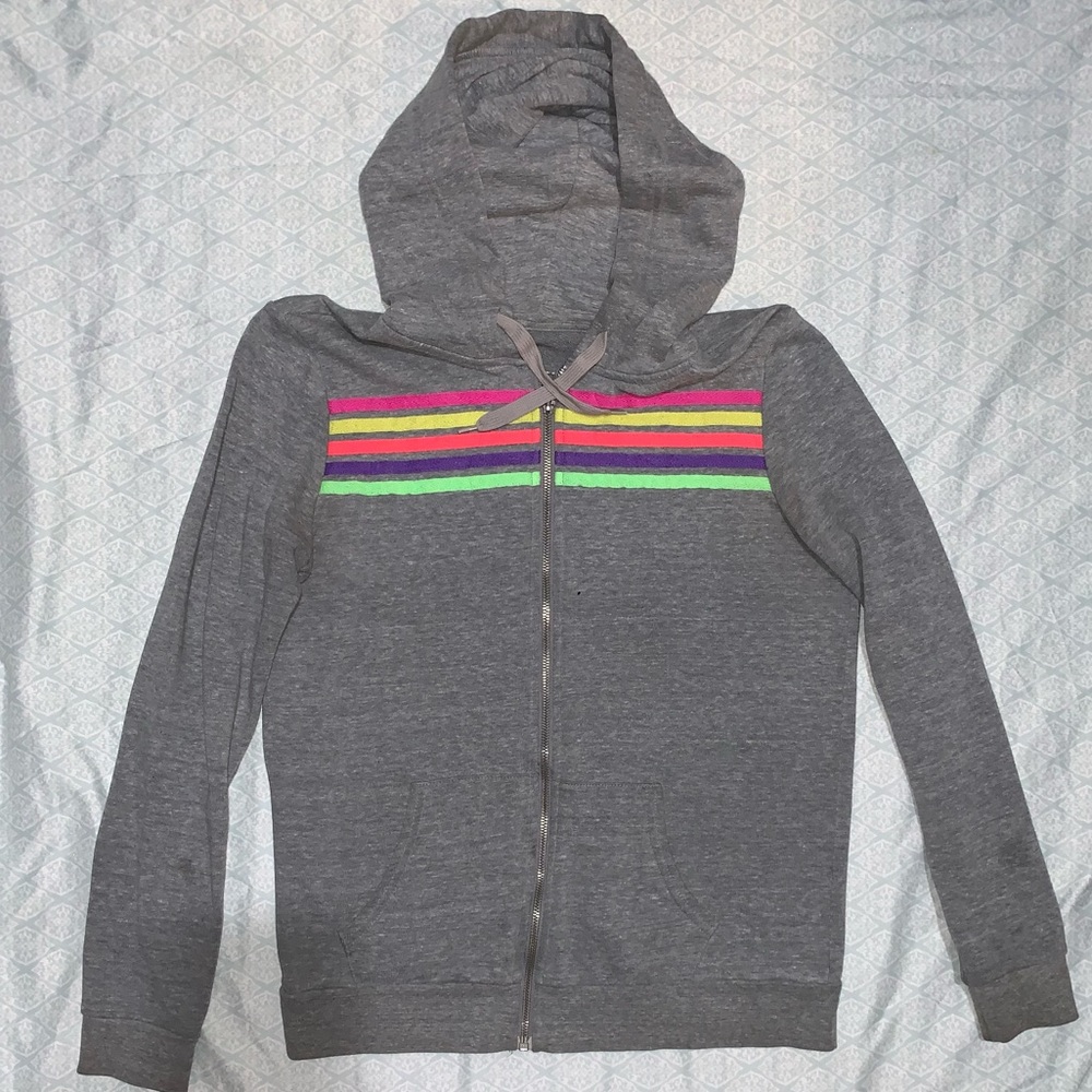 Forever 21 Jacket with striped rainbow